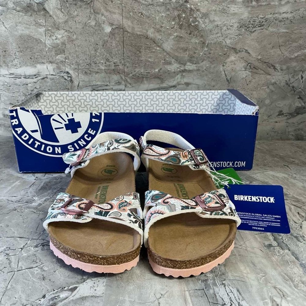 BIRKENSTOCK RIO VEGAN PAISLEY LIGHT ROSE BIRKO FLOR NARROW - Picture 4 of 6